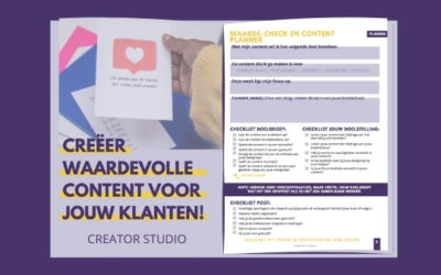 GRATIS: Creëer waardevolle content voor jouw klanten! (Weggever)
